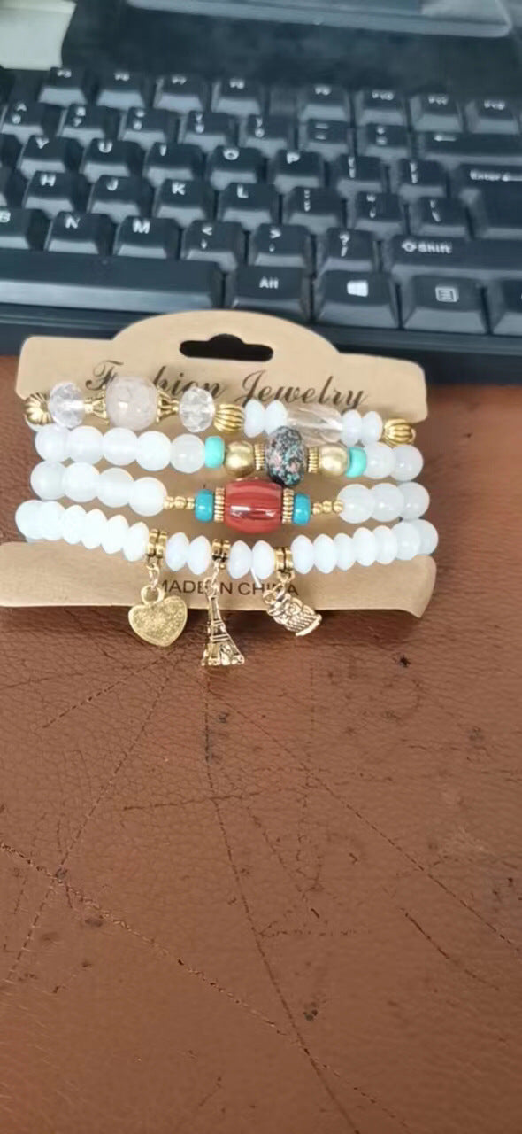 Wholesale Metal Candy Beads Multilayer Bracelet